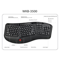 Wireless Ergonomic Trackball Keyboard - Features