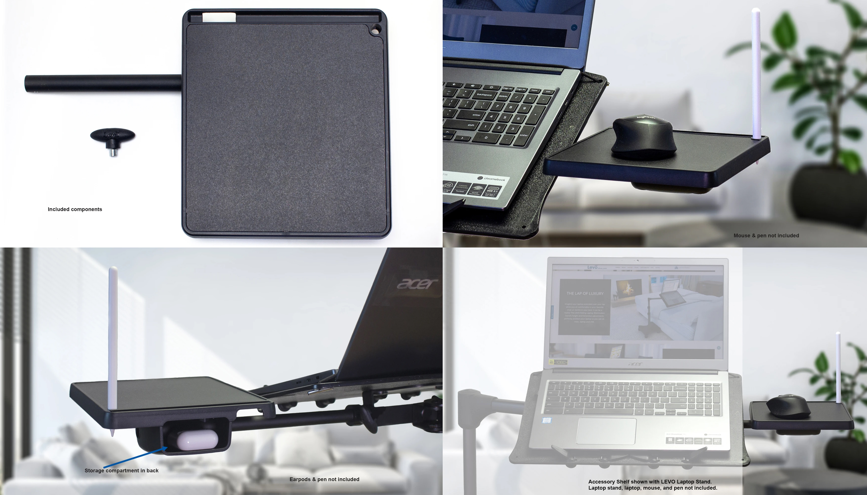 LEVO G2 Rolling Laptop Workstation Stand – Levō